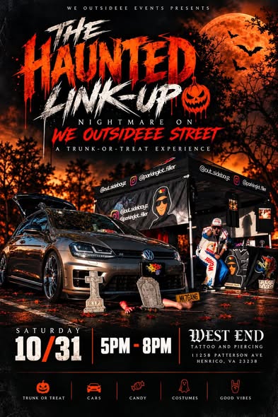 Flyer for The Haunted Link-Up Nightmare on We Outsidee Street