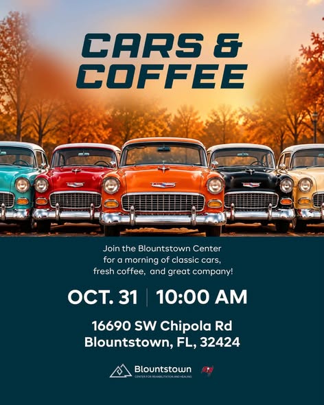 Flyer for Blountstown Center Cars & Coffee