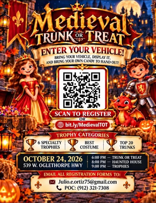 Flyer for Medieval Trunk or Treat