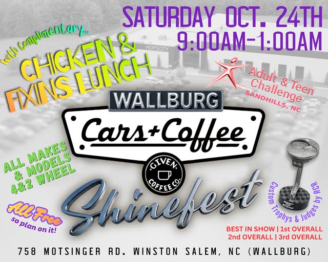 Flyer for C&C-Wallburg 2-Year Celebration