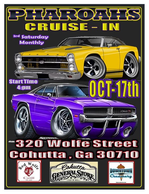 Flyer for Masonic Lodge Cruise-In