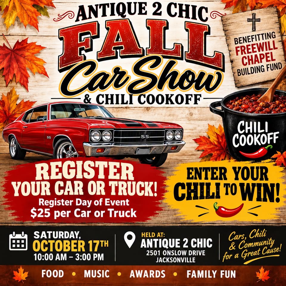 Flyer for A2C It's Fall Y'all Family Festival & Car Show!