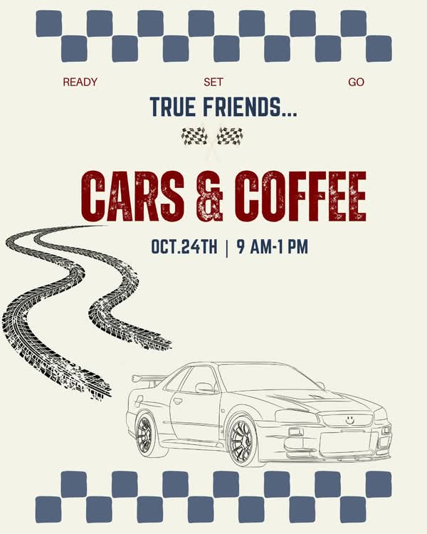 Flyer for True Cars & Coffee