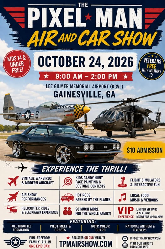 Flyer for The Pixel Man Airshow