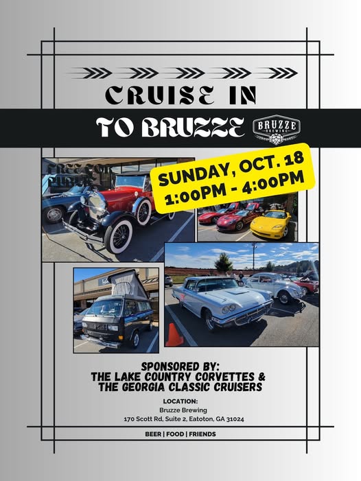 Flyer for Bruzze Brewing Cruise-In