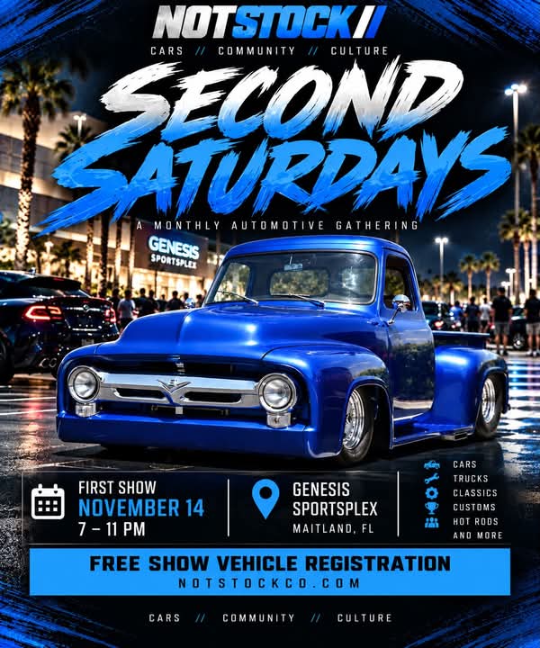 Flyer for NOT STOCK // Second Saturdays