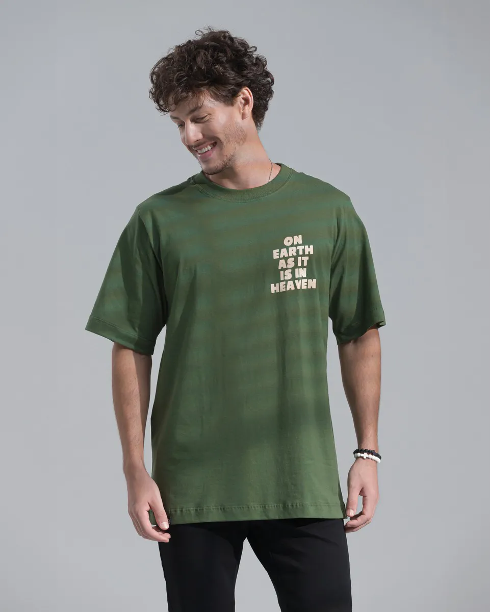 Camiseta Cristã Unissex Heaven On Earth - Oversized — imagem 3