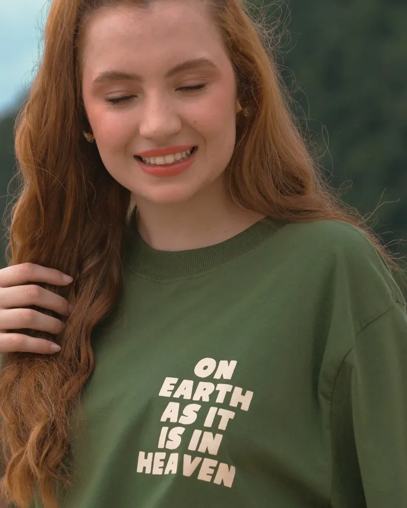 Camiseta Cristã Unissex Heaven On Earth - Oversized — imagem 5
