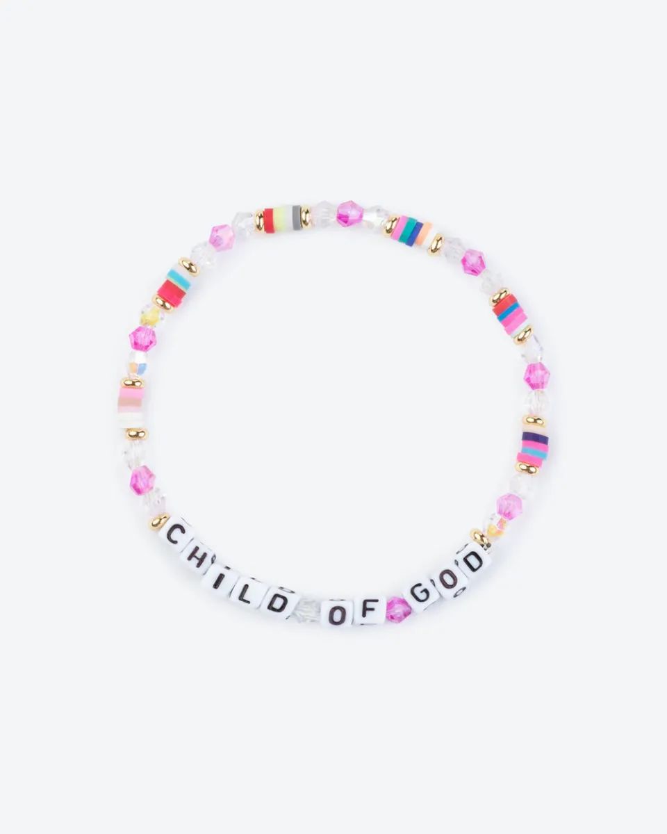 Pulseira Cristã de Letras - Child Of God