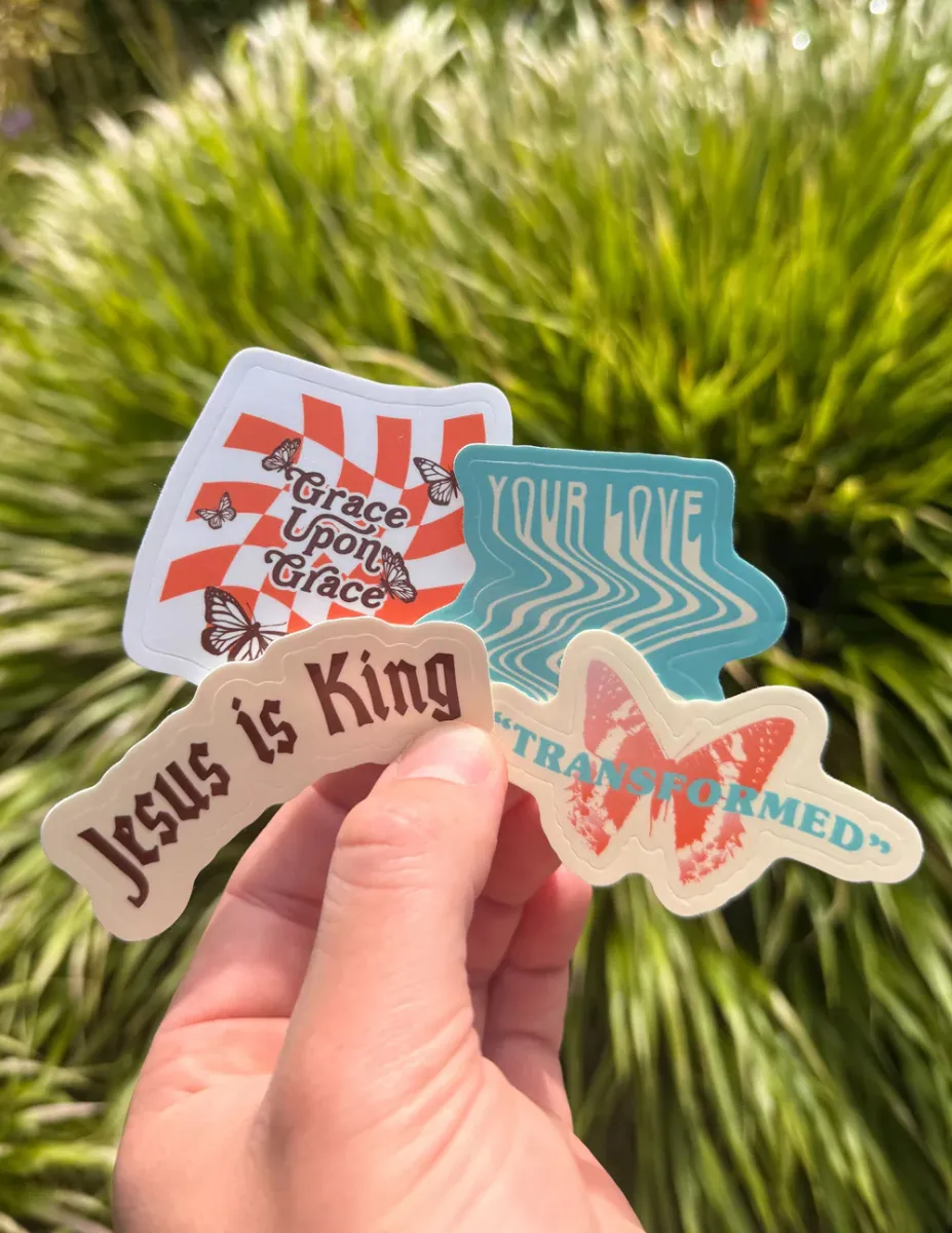 Pack com 4 Stickers Cristãos Misteriosos