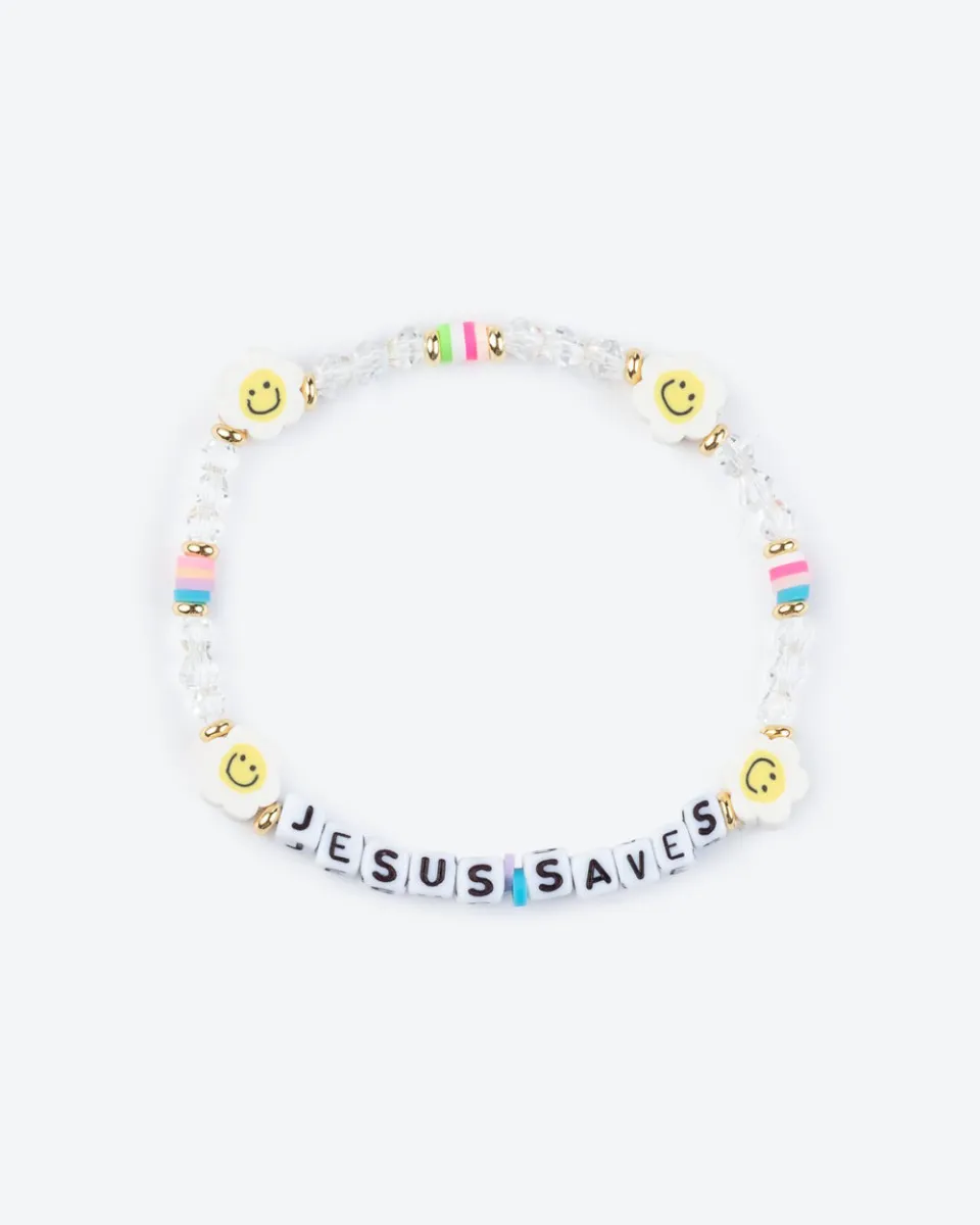 Pulseira Cristã de Letras - Jesus Salva