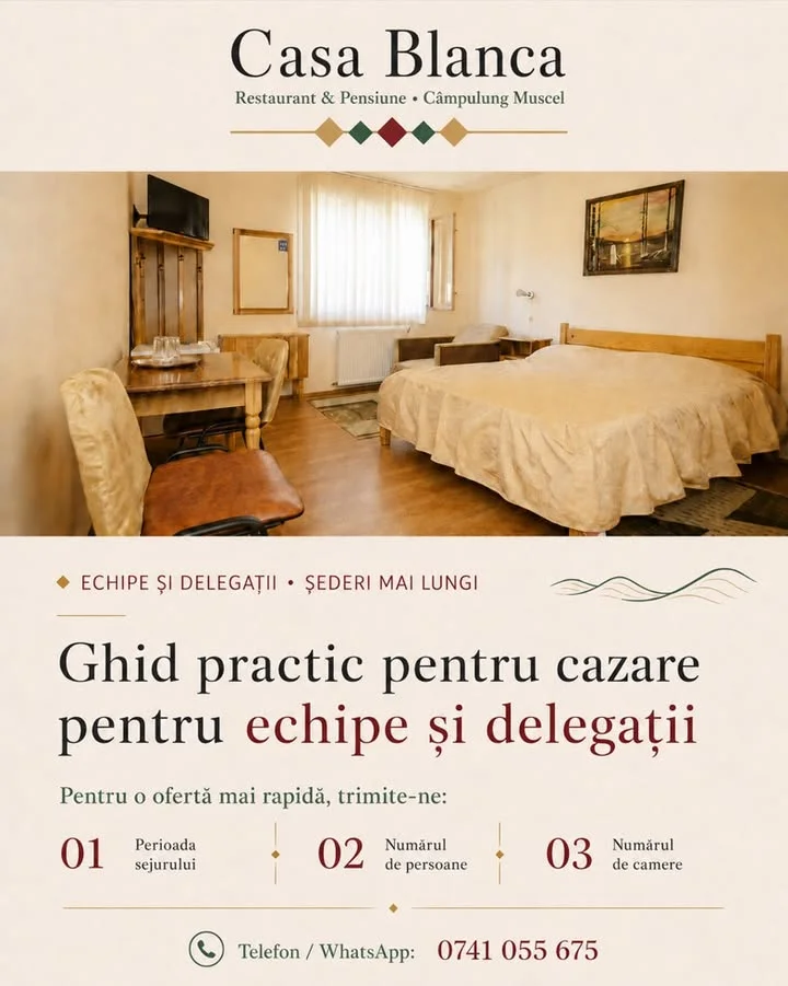 Cazare pentru echipe și deplasări de serviciu