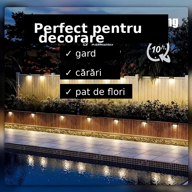 Set 16 Lampi Solare LED - Iluminare Smart Gard & Cărări - Transport rapid ✅