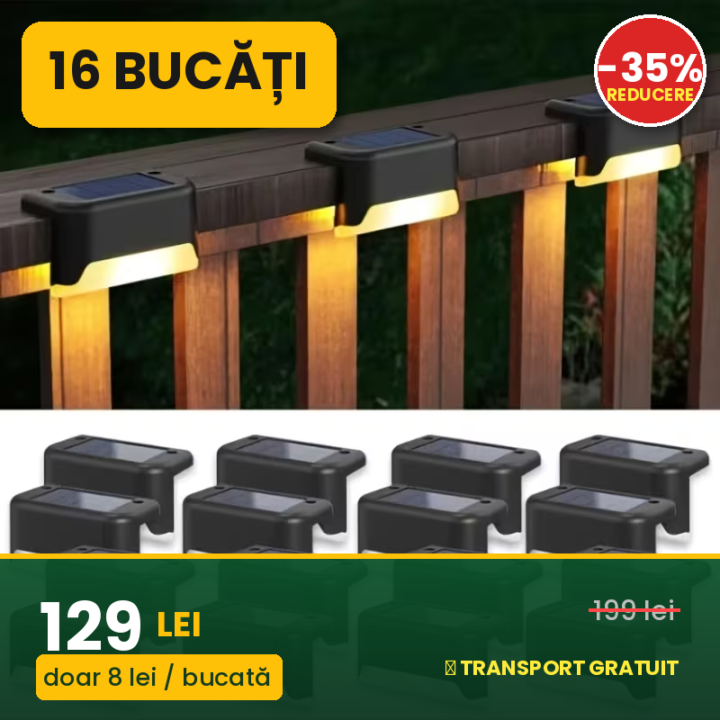 Set 16 Lampi Solare LED - Iluminare Smart Gard & Cărări - Transport rapid ✅