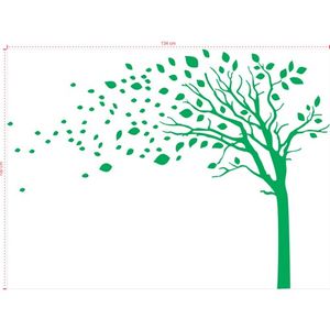 Adesivo Decorativo - Árvore 001 - Tamanho: 134x100 cm - Verde