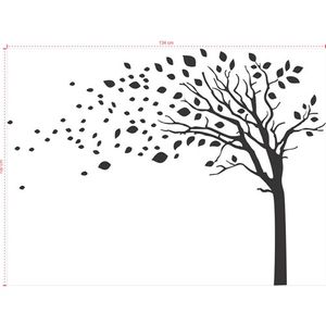 Adesivo Decorativo - Árvore 001 - Tamanho: 134x100 cm - Verde