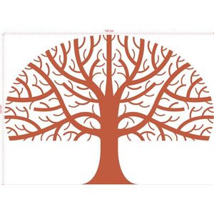 Adesivo Decorativo - Árvore 002 - Tamanho: 140x100 cm - Branco