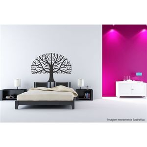 Adesivo Decorativo - Árvore 002 - Tamanho: 140x100 cm - Branco