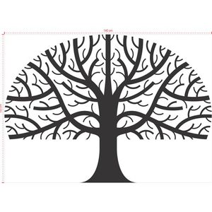 Adesivo Decorativo - Árvore 002 - Tamanho: 140x100 cm - Marrom