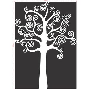 Adesivo Decorativo - Árvore 003 - Tamanho: 100x141 cm - Branco