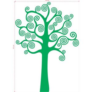 Adesivo Decorativo - Árvore 003 - Tamanho: 100x141 cm - Preto