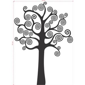 Adesivo Decorativo - Árvore 003 - Tamanho: 100x141 cm - Preto