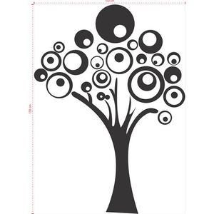 Adesivo Decorativo - Árvore 005 - Tamanho: 100x138 cm - Branco