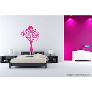 Adesivo Decorativo - Árvore 005 - Tamanho: 100x138 cm - Rosa