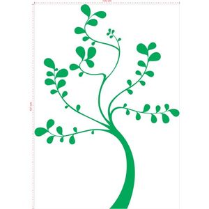 Adesivo Decorativo - Árvore 006 - Tamanho: 100x141 cm - Branco