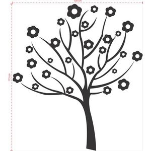 Adesivo Decorativo - Árvore 007 - Tamanho: 100x113 cm - Branco Adesivo Decorativo - Árvore 007 - Tamanho: 100x113 cm - Branco