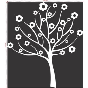 Adesivo Decorativo - Árvore 007 - Tamanho: 100x113 cm - Branco Adesivo Decorativo - Árvore 007 - Tamanho: 100x113 cm - Branco