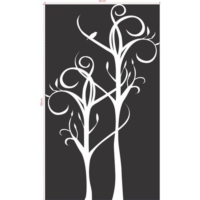 Adesivo Decorativo - Árvore 009 - Tamanho: 88x150 cm - Branco