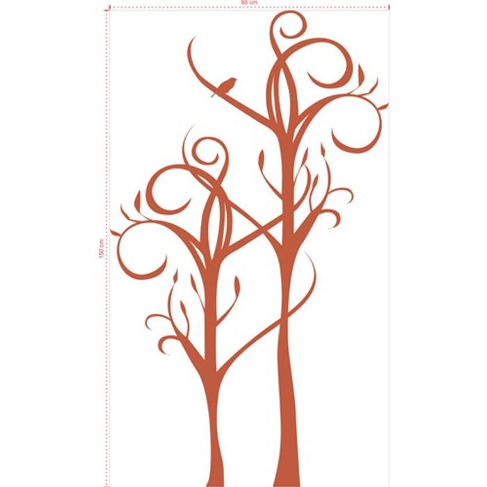 Adesivo Decorativo - Árvore 009 - Tamanho: 88x150 cm - Marrom