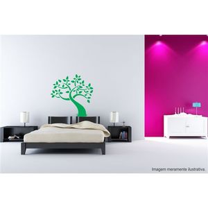 Adesivo Decorativo - Árvore 011 - Tamanho: 101x100 cm - Branco