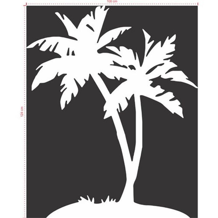 Adesivo Decorativo - Árvore 013 - Tamanho: 100x124 cm - Branco