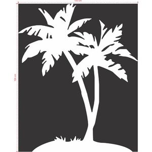 Adesivo Decorativo - Árvore 013 - Tamanho: 100x124 cm - Preto