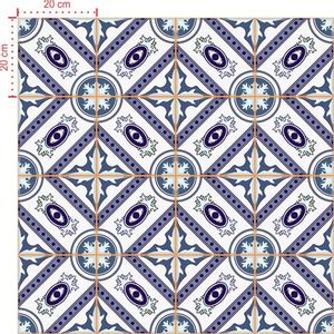 Adesivo Decorativo - Azulejo 006 (Kit) - Tamanho: 15x15 cm - 16 unidades