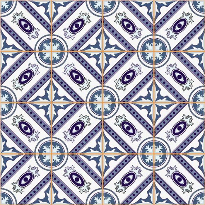 Adesivo Decorativo - Azulejo 006 (Kit) - Tamanho: 20x20 cm - 16 unidades