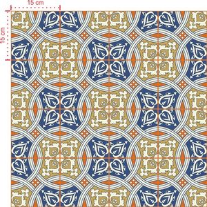 Adesivo Decorativo - Azulejo 011 (Kit) - Tamanho: 15x15 cm - 16 unidades
