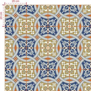 Adesivo Decorativo - Azulejo 011 (Kit) - Tamanho: 20x20 cm - 16 unidades