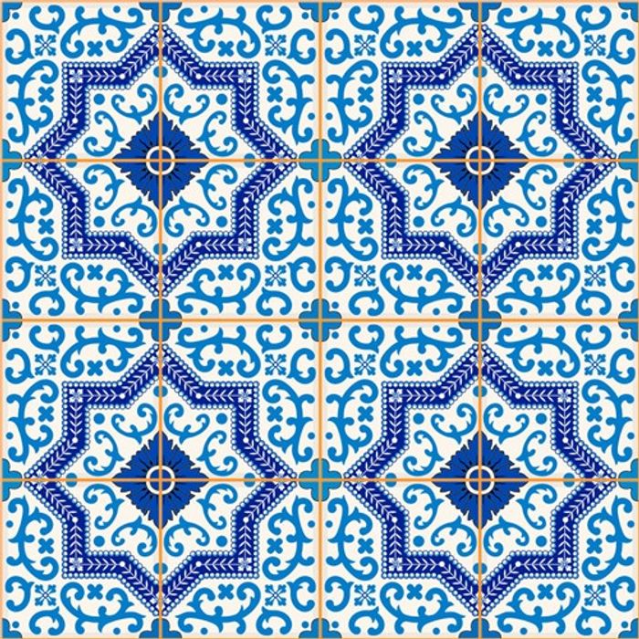 Adesivo Decorativo - Azulejo 018 (Kit) - Tamanho: 15x15 cm - 16 unidades