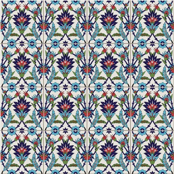 Adesivo Decorativo - Azulejo 019 (Kit) - Tamanho: 15x15 cm - 16 unidades