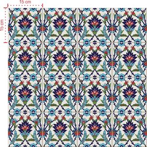Adesivo Decorativo - Azulejo 019 (Kit) - Tamanho: 15x15 cm - 16 unidades
