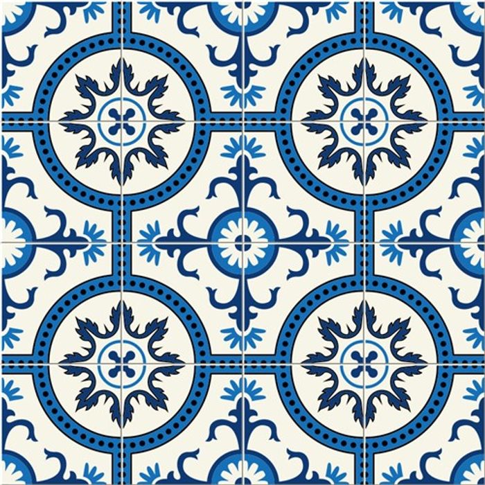 Adesivo Decorativo - Azulejo 020 (Kit) - Tamanho: 20x20 cm - 16 unidades