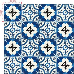 Adesivo Decorativo - Azulejo 021 (Kit) - Tamanho: 20x20 cm - 16 unidades