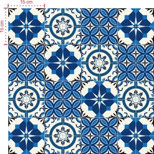 Adesivo Decorativo - Azulejo 023 (Kit) - Tamanho: 15x15 cm - 16 unidades
