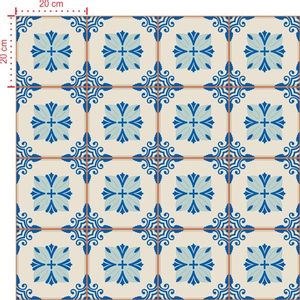 Adesivo Decorativo - Azulejo 025 (Kit) - Tamanho: 20x20 cm - 16 unidades