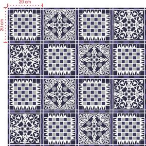 Adesivo Decorativo - Azulejo 027 (Kit) - Tamanho: 20x20 cm - 16 unidades