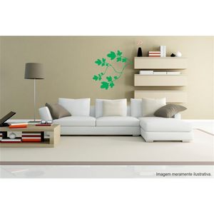 Adesivo Decorativo - Floral 001 - Tamanho: 60x61 cm - Branco