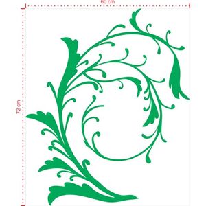 Adesivo Decorativo - Floral 004 - Tamanho: 60x72 cm - Branco